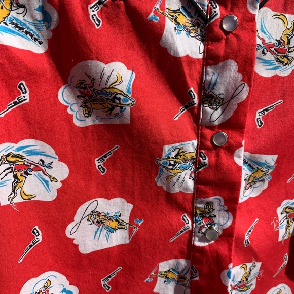 Vintage Western Cowboy / Cowgirl Pearl Snap Shirt- Child’s size Large / Adult XS - Picture 6 of 6